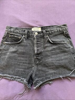 Reformation black washed Dixie high rise Jean short